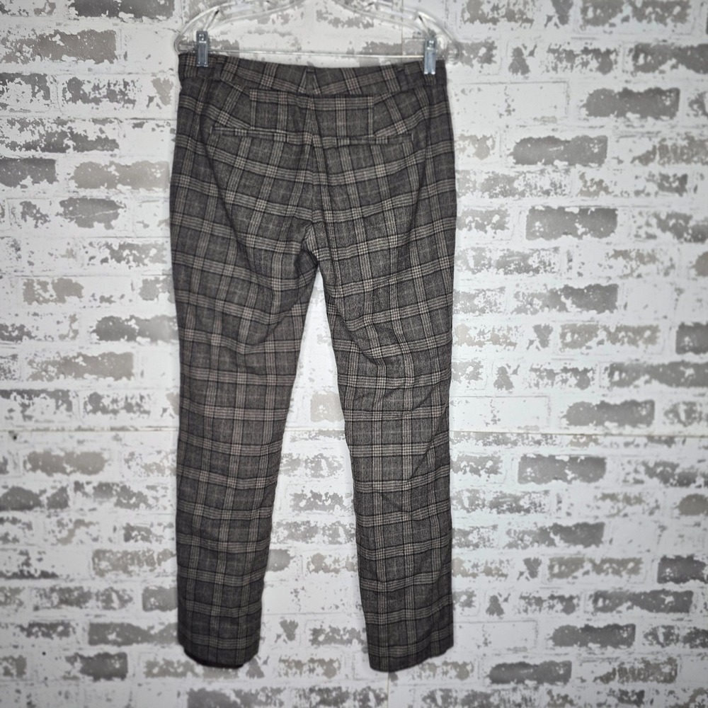 Banana Republic Pants Womens 2 Brown Plaid Wool Blend Lined Ryan Fit Trousers - Picture 3 of 9